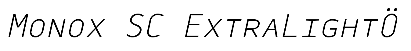 Monox SC ExtraLight Italic